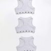 3-pack grå RI Racer Crop Tops för flickor 3-pack grå RI Racer Crop Tops för flickor