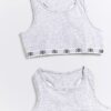 3-pack grå RI Racer Crop Tops för flickor 3-pack grå RI Racer Crop Tops för flickor