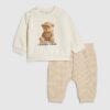 Baby Boys Cream Super Cute Bear Sweat Set Baby Boys Cream Super Cute Bear Sweat Set