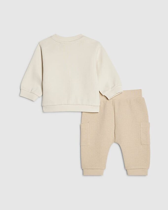 Baby Boys Cream Super Cute Bear Sweat Set Baby Boys Cream Super Cute Bear Sweat Set