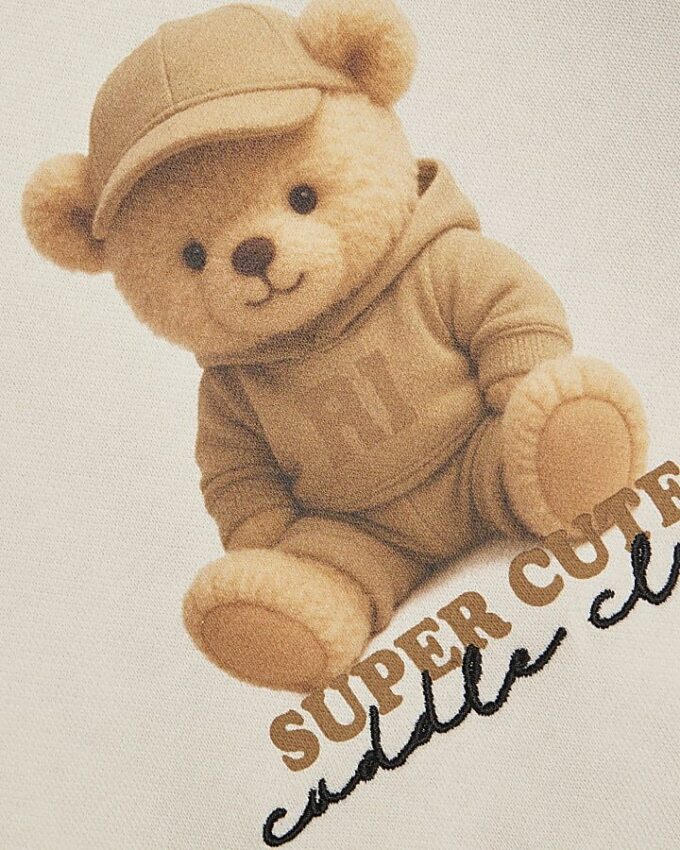 Baby Boys Cream Super Cute Bear Sweat Set Baby Boys Cream Super Cute Bear Sweat Set
