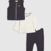 Baby Boys Navy Quilted Gilet Set Baby Boys Navy Quilted Gilet Set