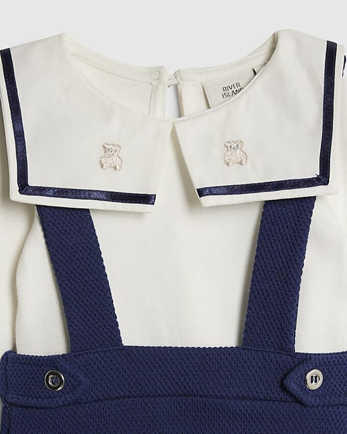 Baby Boys Navy Sailor Collar Short Set