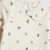 Babyflickor krämfärgat bodysuit-set med blommönster