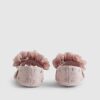 Babyflickor rosa hjärtformade ballerinaskor