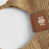 Beige axelväska med flik framtill i raffia