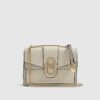 Beige axelväska med monogrampaneler
