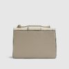 Beige axelväska med monogrampaneler