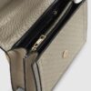Beige axelväska med monogrampaneler