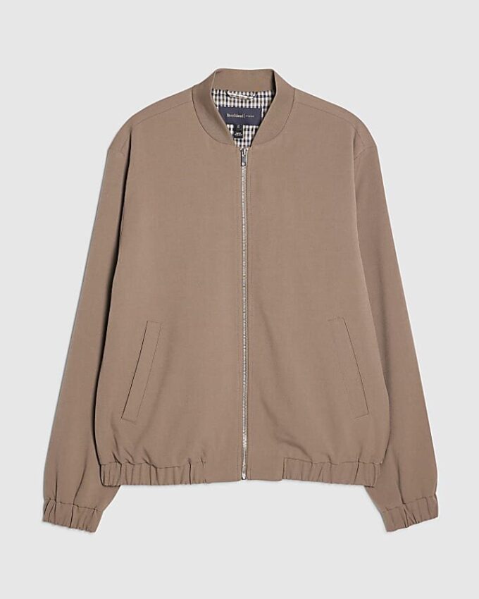 Beige bomberjacka med smal passform