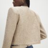 Beige boucléjacka