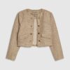 Beige boucléjacka