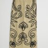 Beige broderad maxikjol för stranden