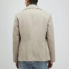 Beige dubbelknäppt peacoat