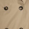 Beige kort trenchcoat med bubbelkant