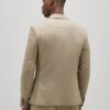 Beige kostymjacka med smal passform och struktur
