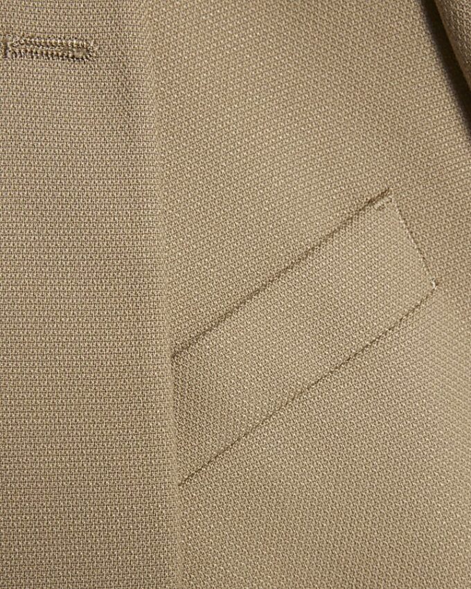 Beige kostymjacka med smal passform och struktur