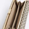 Beige lackerad RI Monogram-plånbok med paneler