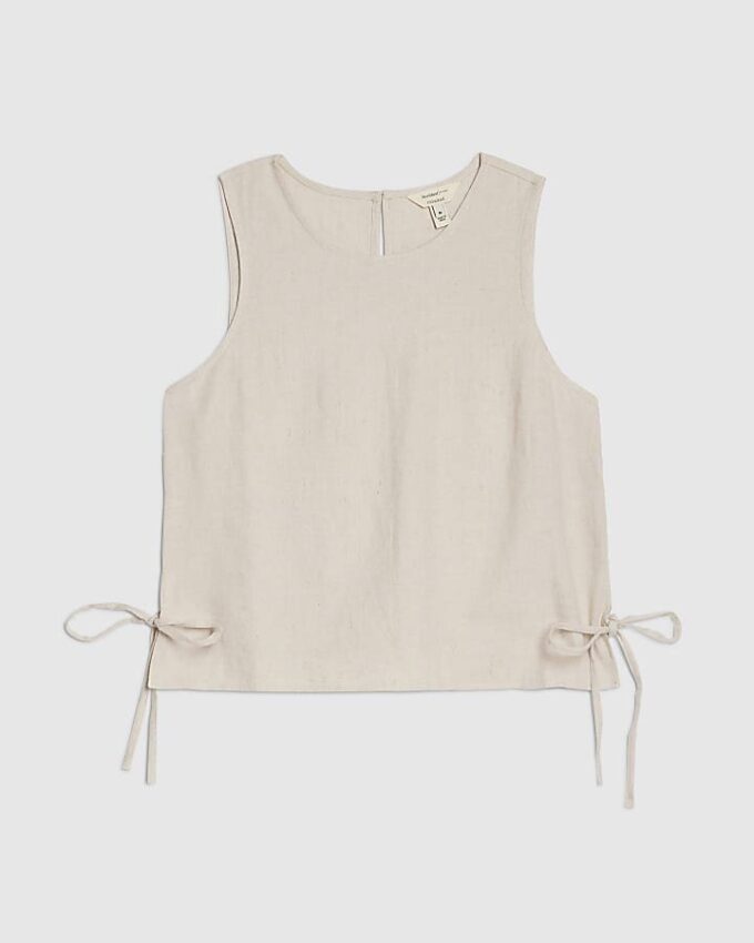 Beige linne i linneblandning
