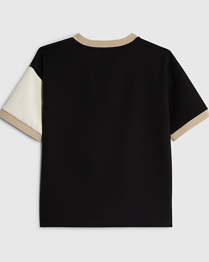 Beige Luminis-T-shirt med färgblock för pojkar