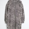 Beige miniklänning i sweatshirt med leopardmönster