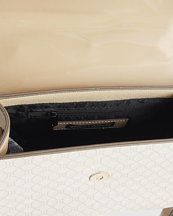 Beige miniväska med monogram