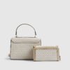 Beige miniväska med monogram