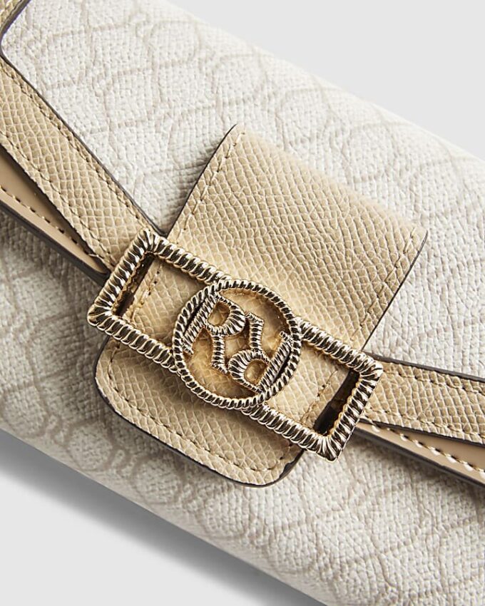 Beige miniväska med monogram
