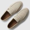 Beige mockaskor