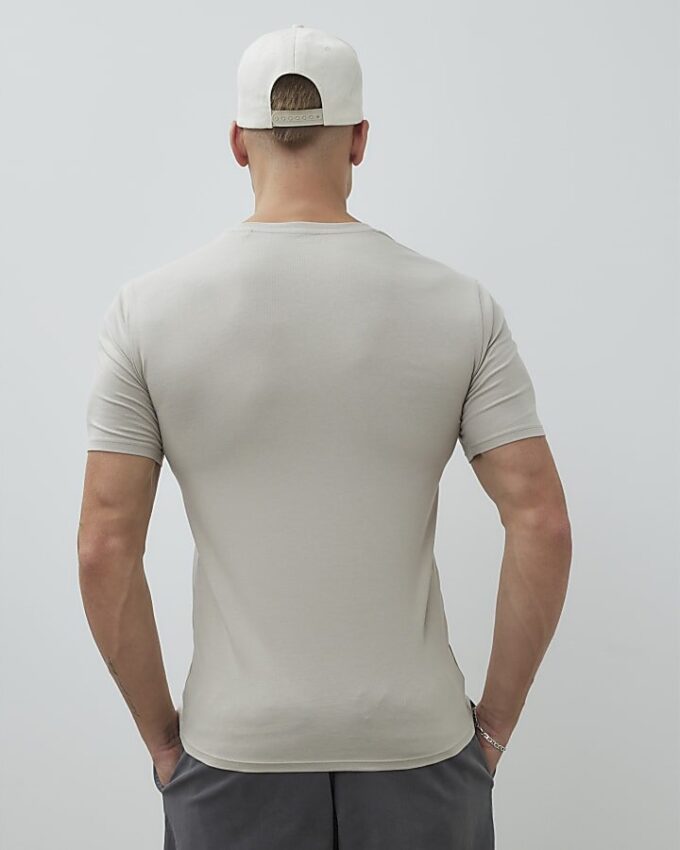 Beige Muscle Fit T-shirt Beige Muscle Fit T-shirt