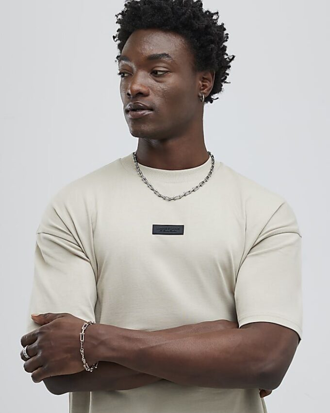 Beige oversized Luminis Studios T-shirt