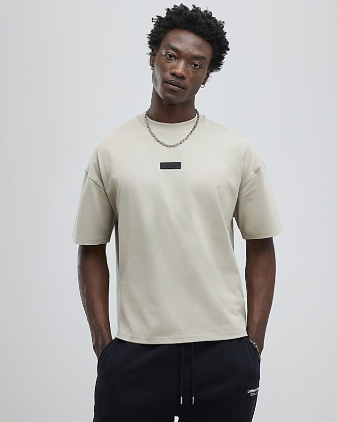 Beige oversized Luminis Studios T-shirt