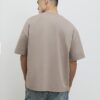 Beige oversized-passformad T-shirt