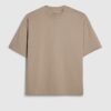 Beige oversized-passformad T-shirt