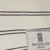 Beige oversized-passformad T-shirt med randig ficka