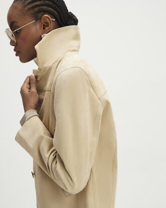Beige premiumjacka i mocka