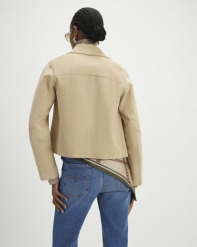 Beige premiumjacka i mocka