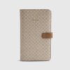 Beige resplånbok med monogram