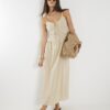 Beige ärmlös Cornelli Maxi strandklänning