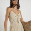Beige ärmlös Cornelli Maxi strandklänning