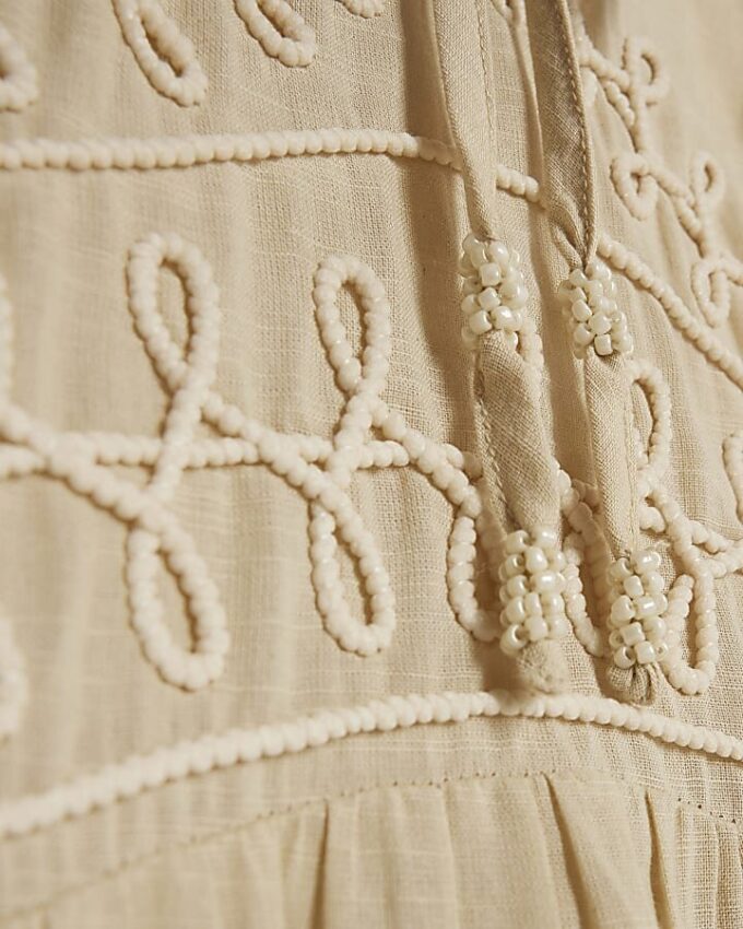 Beige ärmlös Cornelli Maxi strandklänning
