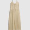 Beige ärmlös Cornelli Maxi strandklänning