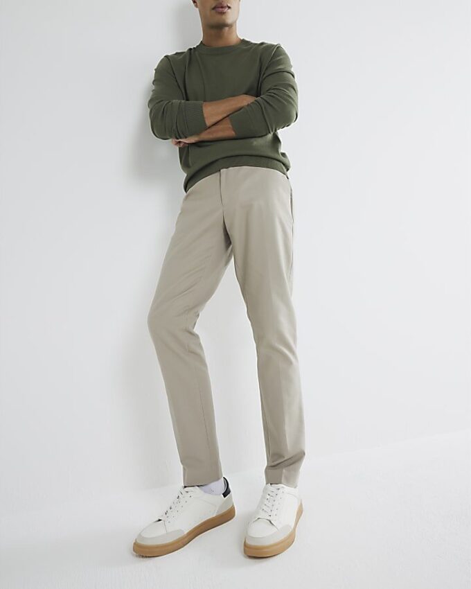 Beige slim fit-chino