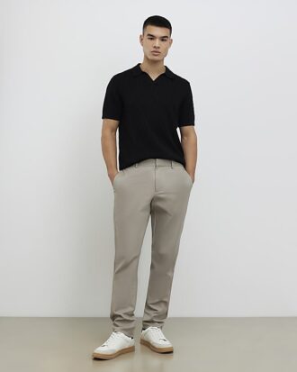 Beige slim fit-chinos