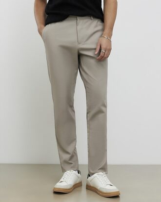 Beige slim fit-chinos