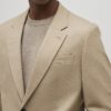 Beige slim fit-kostymjacka med struktur Beige slim fit-kostymjacka med struktur