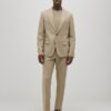 Beige slim fit-kostymjacka med struktur Beige slim fit-kostymjacka med struktur