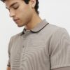 Beige slim fit-polotröja
