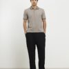 Beige slim fit-polotröja