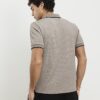 Beige slim fit-polotröja
